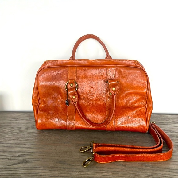 VERA PELLE Leather Travel Bag Duffel Overnight - Picture 3 of 16